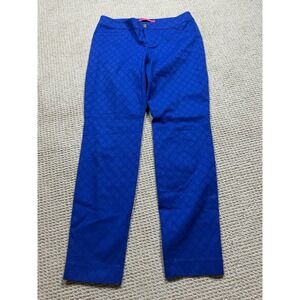 Lilly Pulitzer Kelly‎ Pants Womens Size 6 Blue Straight Leg Stretch Casual Chino